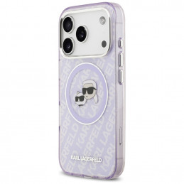 „Karl Lagerfeld IML“ blizgučiais ir „Karl & Choupette Heads“ logotipu aprūpintas „MagSafe“ dėklas, skirtas „iPhone 17 Pr...