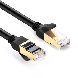 Ugreen kabelis Interneto tinklo kabelis Ethernet patchcord RJ45 Cat 7 STP LAN 10Gbps 2m juodas (11269)