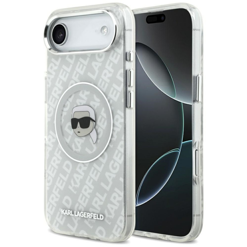 Karl Lagerfeld IML Karl Head Logo MagSafe iPhone Air dėklas – pilkas