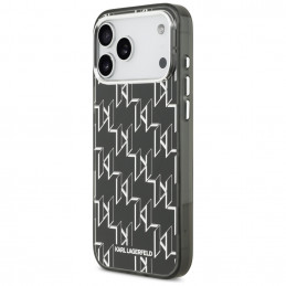 „Karl Lagerfeld IML KL Monogram MagSafe“ dėklas, skirtas „iPhone 17 Pro Max“ – juodas