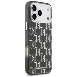 „Karl Lagerfeld IML KL Monogram MagSafe“ dėklas, skirtas „iPhone 17 Pro Max“ – juodas