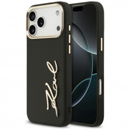 „Karl Lagerfeld“ „Karl Script“ logotipo dėklas, skirtas „iPhone 17 Pro Max“ – juodas