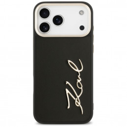 „Karl Lagerfeld“ „Karl Script“ logotipo dėklas, skirtas „iPhone 17 Pro Max“ – juodas