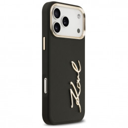„Karl Lagerfeld“ „Karl Script“ logotipo dėklas, skirtas „iPhone 17 Pro Max“ – juodas