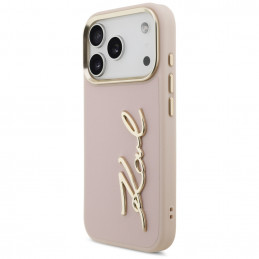 Karl Lagerfeld Karl Script Logo iPhone 17 Pro dėklas – rožinis