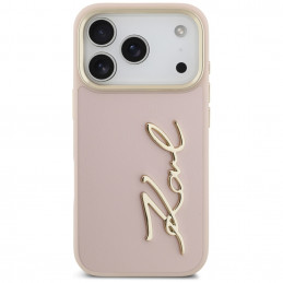 Karl Lagerfeld Karl Script Logo iPhone 17 Pro dėklas – rožinis