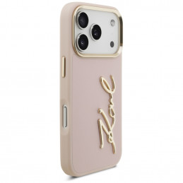 Karl Lagerfeld Karl Script Logo iPhone 17 Pro dėklas – rožinis