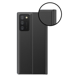 Naujas Sleep Case dangtelis su atvartu ir stovo funkcija, skirta Samsung Galaxy A03s (166.5) rožinė