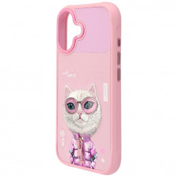 „Nimmy Cool&Cute 2.0“ katės dėklas, skirtas „iPhone 17“ – rožinis