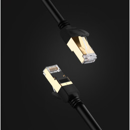 Ugreen kabelis Interneto tinklo kabelis Ethernet patchcord RJ45 Cat 7 STP LAN 10Gbps 2m juodas (11269)