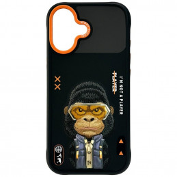 „Nimmy Cool&Cute 2.0 Gorilla“ dėklas, skirtas „iPhone 17“ – juodas
