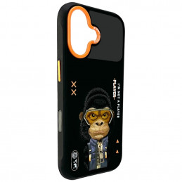 „Nimmy Cool&Cute 2.0 Gorilla“ dėklas, skirtas „iPhone 17“ – juodas
