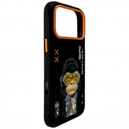 „Nimmy Cool&Cute 2.0 Gorilla“ dėklas, skirtas „iPhone 17 Pro“ – juodas