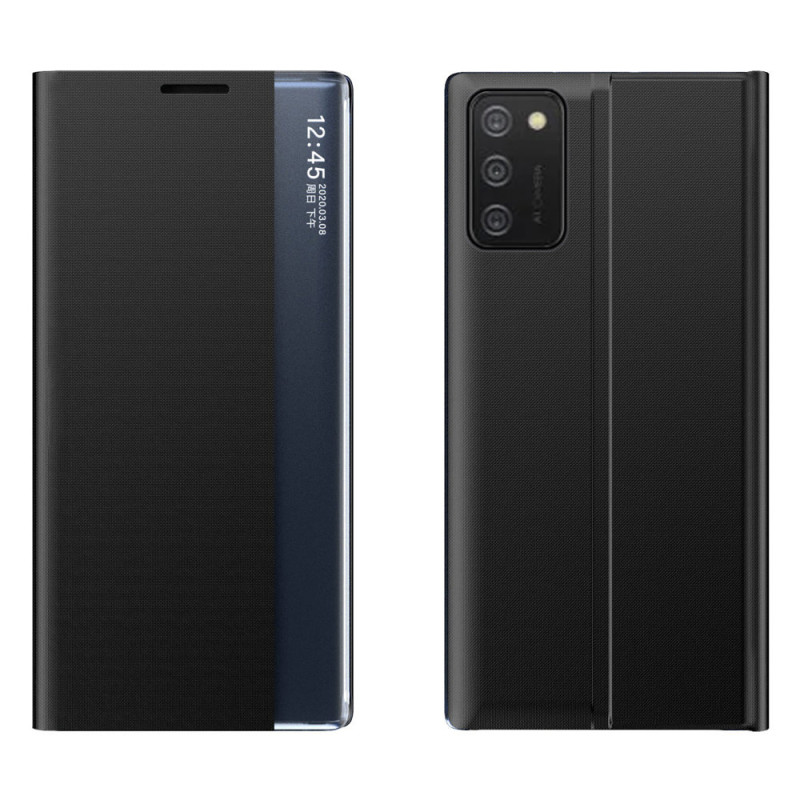 Naujas Sleep Case dangtelis su atvartu ir stovo funkcija, skirta Samsung Galaxy A03s (166.5) juoda