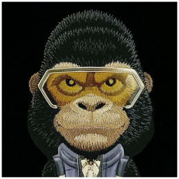 „Nimmy Cool&Cute 2.0 Gorilla“ dėklas, skirtas „iPhone 17 Pro Max“ – juodas