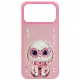 „Nimmy Cool&Cute 2.0“ triušio dėklas, skirtas „iPhone 17 Pro Max“ – rožinis