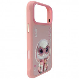 „Nimmy Cool&Cute 2.0“ triušio dėklas, skirtas „iPhone 17 Pro Max“ – rožinis