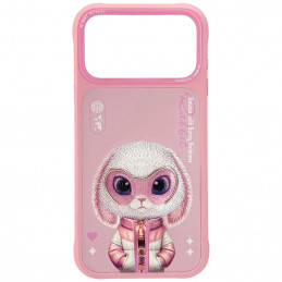 „Nimmy Cool&Cute 2.0“ triušio dėklas, skirtas „iPhone 17 Pro“ – rožinis