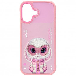 „Nimmy Cool&Cute 2.0“ triušio dėklas, skirtas „iPhone 17“ – rožinis