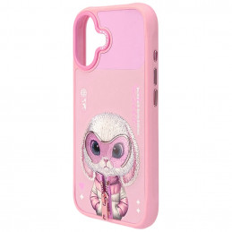 „Nimmy Cool&Cute 2.0“ triušio dėklas, skirtas „iPhone 17“ – rožinis