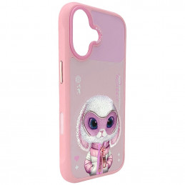 „Nimmy Cool&Cute 2.0“ triušio dėklas, skirtas „iPhone 17“ – rožinis