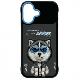 „Nimmy Cool&Cute 2.0“ vilko formos dėklas, skirtas „iPhone 17“ – juodas