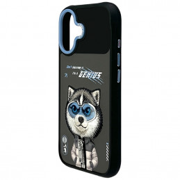 „Nimmy Cool&Cute 2.0“ vilko formos dėklas, skirtas „iPhone 17“ – juodas