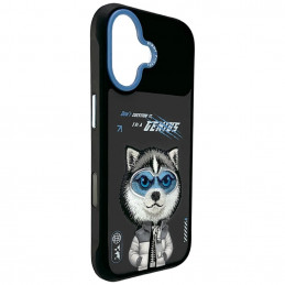 „Nimmy Cool&Cute 2.0“ vilko formos dėklas, skirtas „iPhone 17“ – juodas
