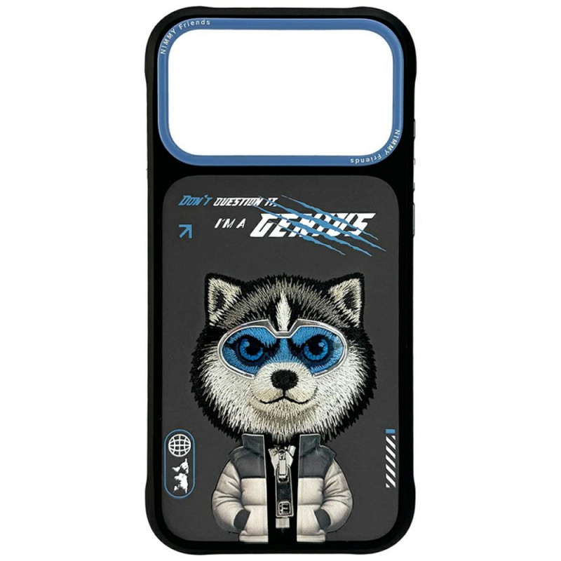 „Nimmy Cool&Cute 2.0“ vilko formos dėklas, skirtas „iPhone 17 Pro“ – juodas