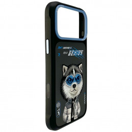 „Nimmy Cool&Cute 2.0“ vilko formos dėklas, skirtas „iPhone 17 Pro“ – juodas