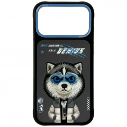 „Nimmy Cool&Cute 2.0“ vilko formos dėklas, skirtas „iPhone 17 Pro Max“ – juodas