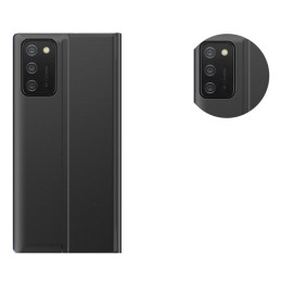 Naujas Sleep Case dangtelis su atvartu ir stovo funkcija, skirta Samsung Galaxy A03s (166.5) juoda
