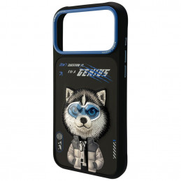 „Nimmy Cool&Cute 2.0“ vilko formos dėklas, skirtas „iPhone 17 Pro Max“ – juodas