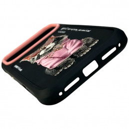 „Nimmy Glasses“ stilingas katino formos dėklas, skirtas „iPhone 17 Pro“ – juodas