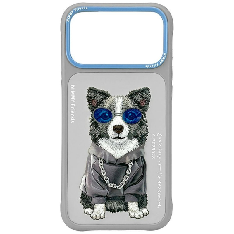 „Nimmy Glasses Cool Nag“ dėklas, skirtas „iPhone 17 Pro Max“ – pilkas
