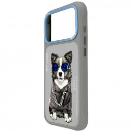 „Nimmy Glasses Cool Nag“ dėklas, skirtas „iPhone 17 Pro Max“ – pilkas