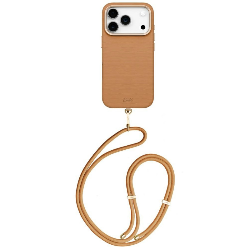 UNIQ Coehl Mirelle dėklas, skirtas iPhone 17 Pro, su magnetiniu įkrovimu – rudas