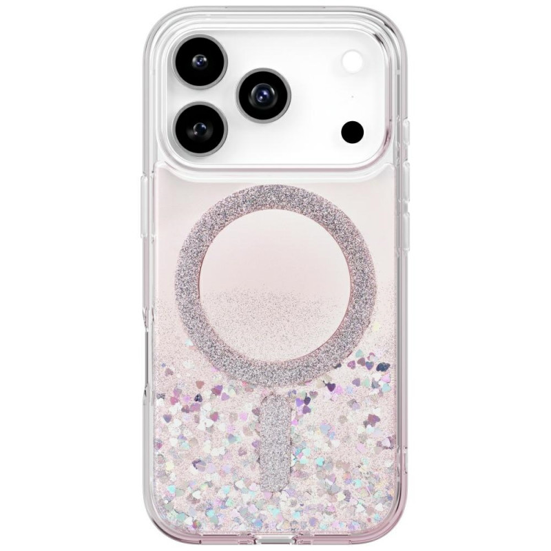 UNIQ Coehl Solea dėklas, skirtas iPhone 17 Pro, su magnetiniu įkrovimu – rožinis