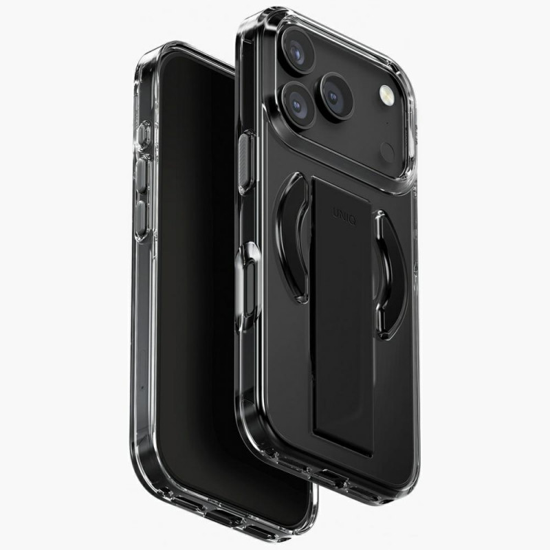 UNIQ „Heldro Air“ dėklas, skirtas „iPhone 17 Pro“ su magnetiniu įkrovimu – juodas
