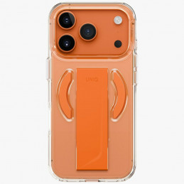 UNIQ „Heldro Air“ dėklas, skirtas „iPhone 17 Pro“ su magnetiniu įkrovimu – oranžinis