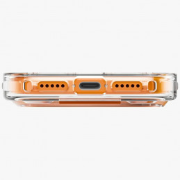 UNIQ „Heldro Air“ dėklas, skirtas „iPhone 17 Pro“ su magnetiniu įkrovimu – oranžinis