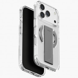 UNIQ „Heldro Air“ dėklas, skirtas „iPhone 17 Pro“ su magnetiniu įkrovimu – permatomas