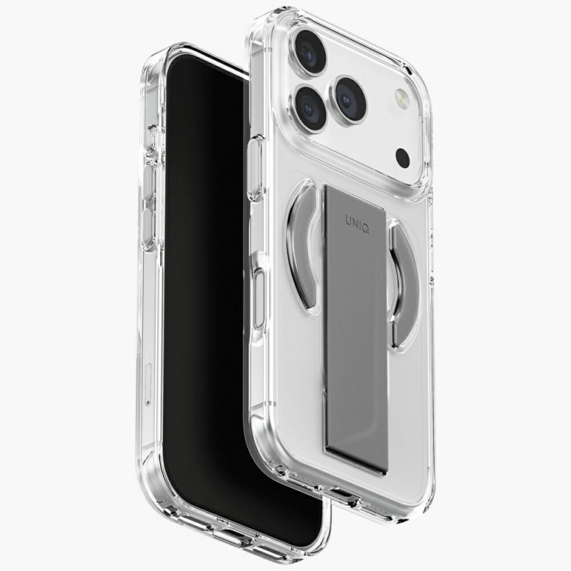 UNIQ „Heldro Air“ dėklas, skirtas „iPhone 17 Pro“ su magnetiniu įkrovimu – permatomas