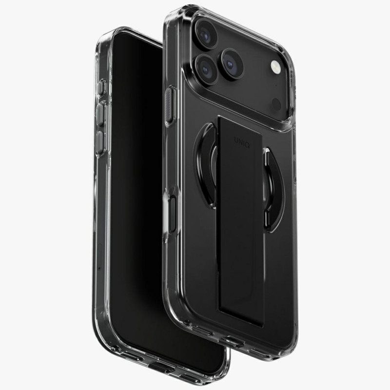 UNIQ „Heldro Air“ dėklas, skirtas „iPhone 17 Pro Max“ su magnetiniu įkrovimu – juodas