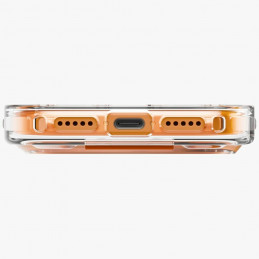 UNIQ „Heldro Air“ dėklas, skirtas „iPhone 17 Pro Max“ su magnetiniu įkrovimu – oranžinis