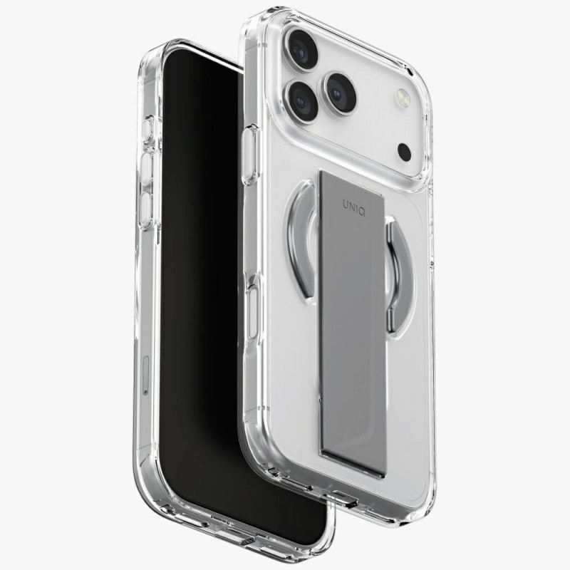 UNIQ „Heldro Air“ dėklas, skirtas „iPhone 17 Pro Max“ su magnetiniu įkrovimu – permatomas