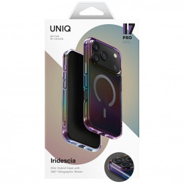 UNIQ Iridescia dėklas, skirtas iPhone 17 Pro, Magclick įkrovimas – daugiaspalvis