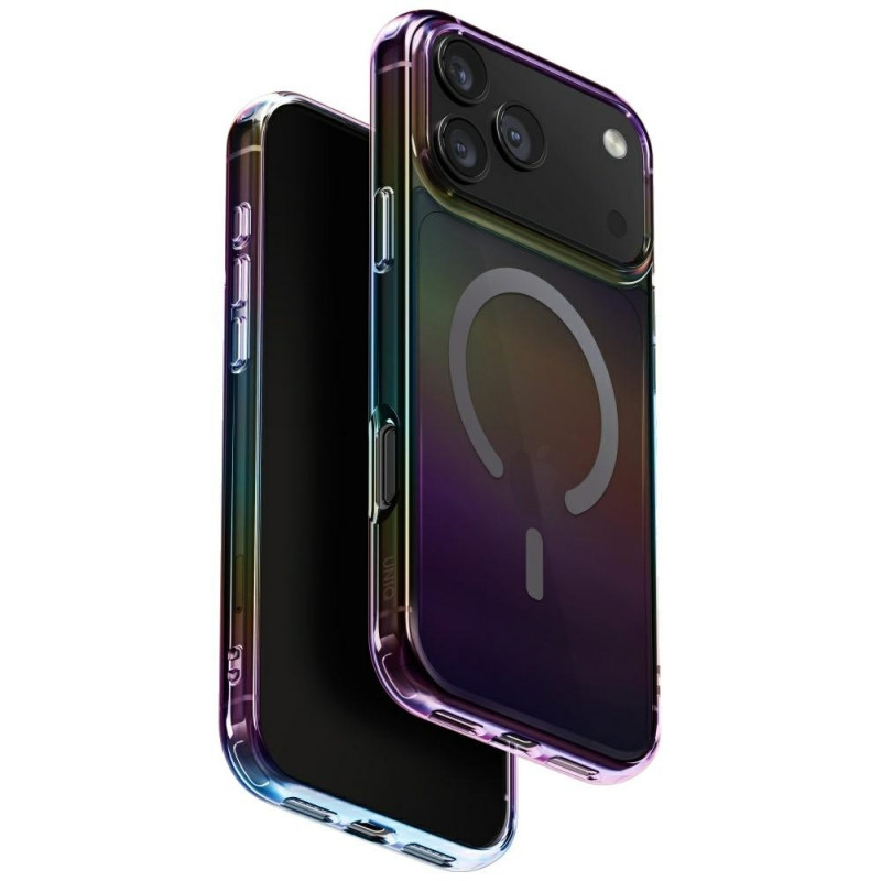 UNIQ Iridescia dėklas, skirtas iPhone 17 Pro Max su Magclick įkrovimu – daugiaspalvis