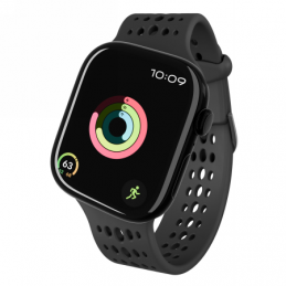 „Decoded“ silikoninis „Ares O“ dirželis, skirtas „Apple Watch 40/ 41/ 42 mm“ – juodas
