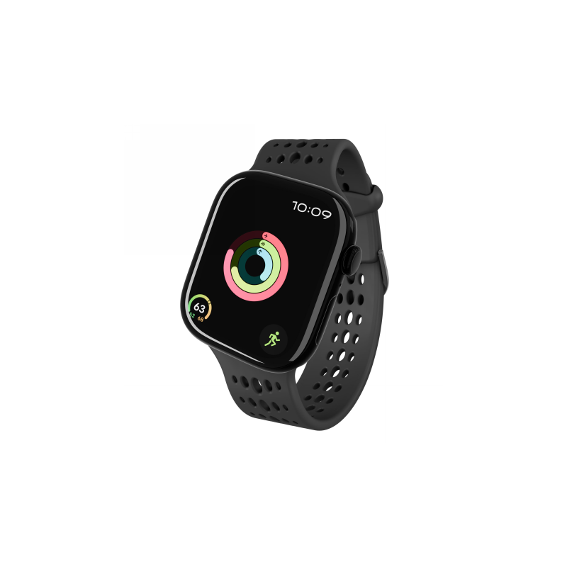 „Decoded“ silikoninis „Ares O“ dirželis, skirtas „Apple Watch 40/ 41/ 42 mm“ – juodas